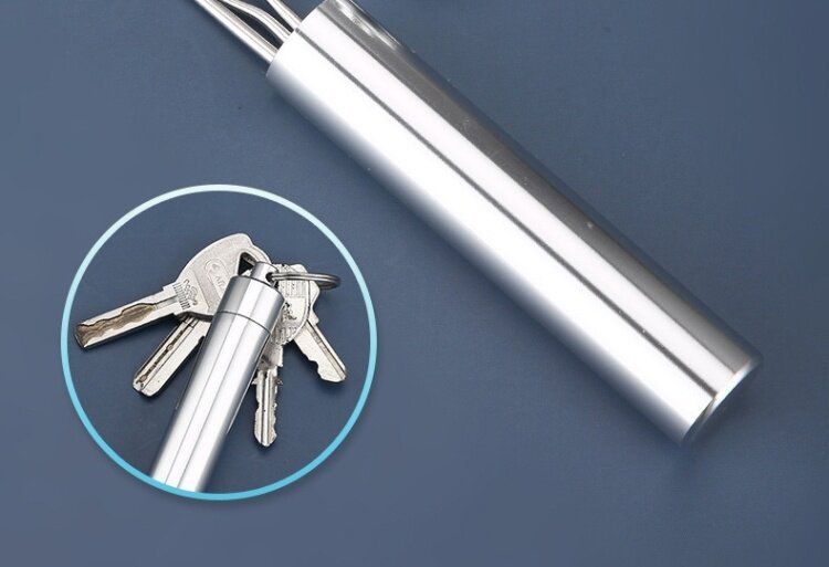 Stainless steel toothpick set, portable dental care tool