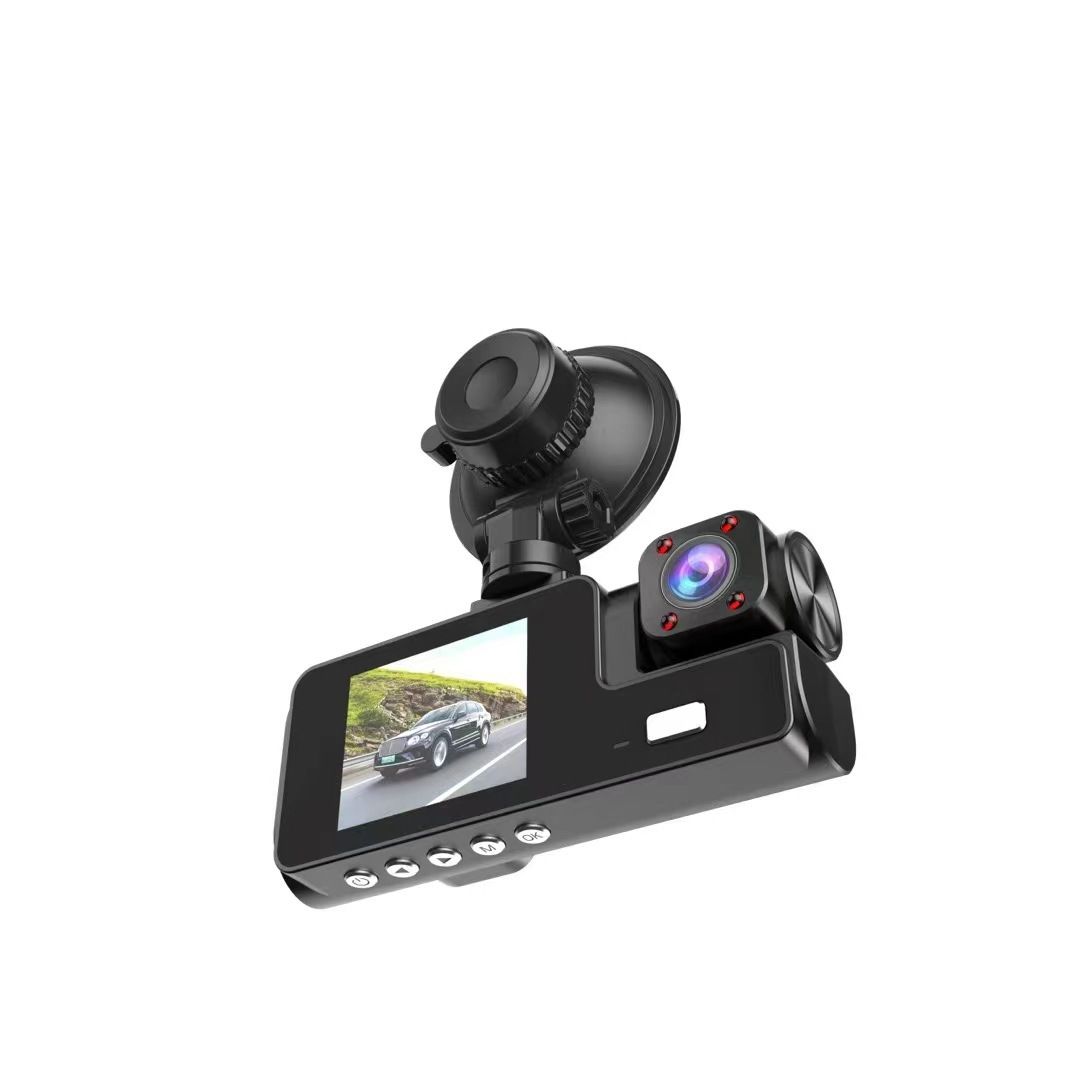 Dashcam, 3-lens, Full HD backup camera, smartphone connected