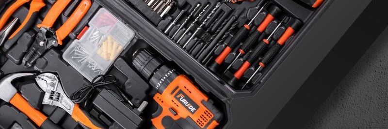 Home tool box multifunctional impact drill repair set