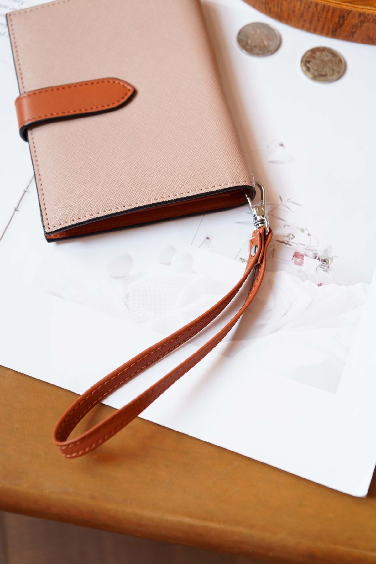 Passport holder women's genuine leather multifunctional card wallet portable premium