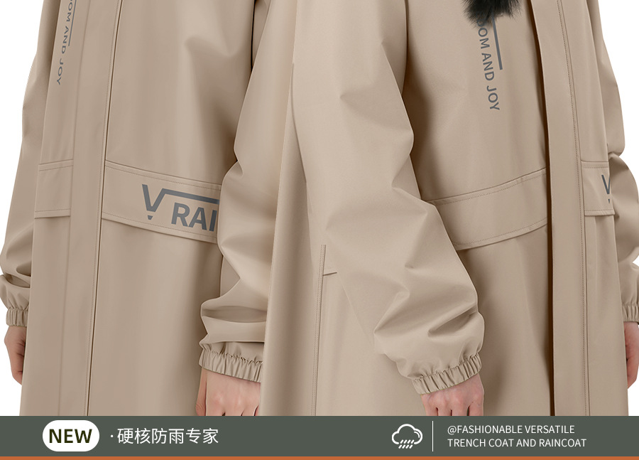 Zhengyu Langversion Regenjacke Ganzkörper mit Ärmeln