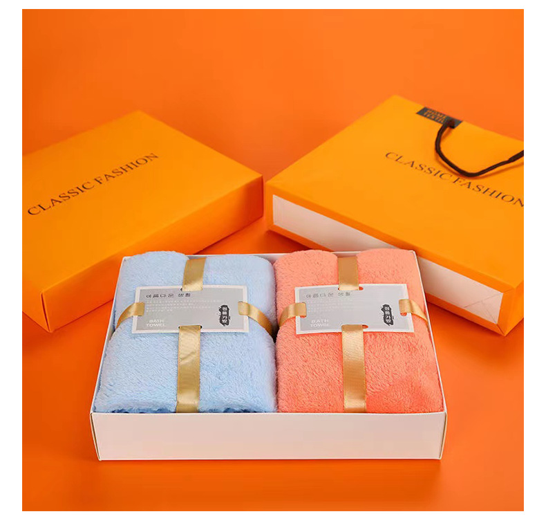 Korallenfleecehandtuch 2-teiliges Geschenkset