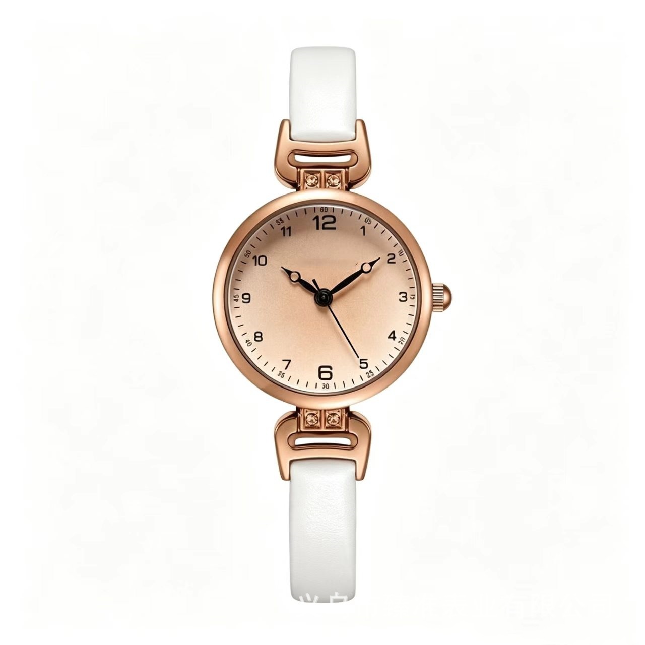 Rose gold taşlı kadın kol saati kuvars dijital kadran