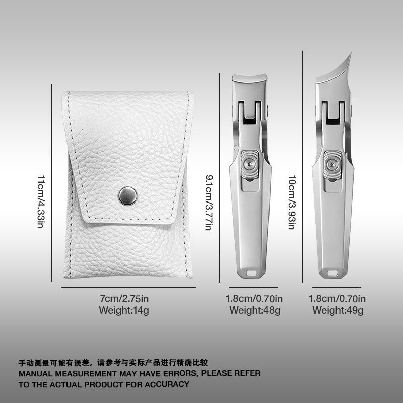 Ingrown toenail clipper set with curved cutting design
