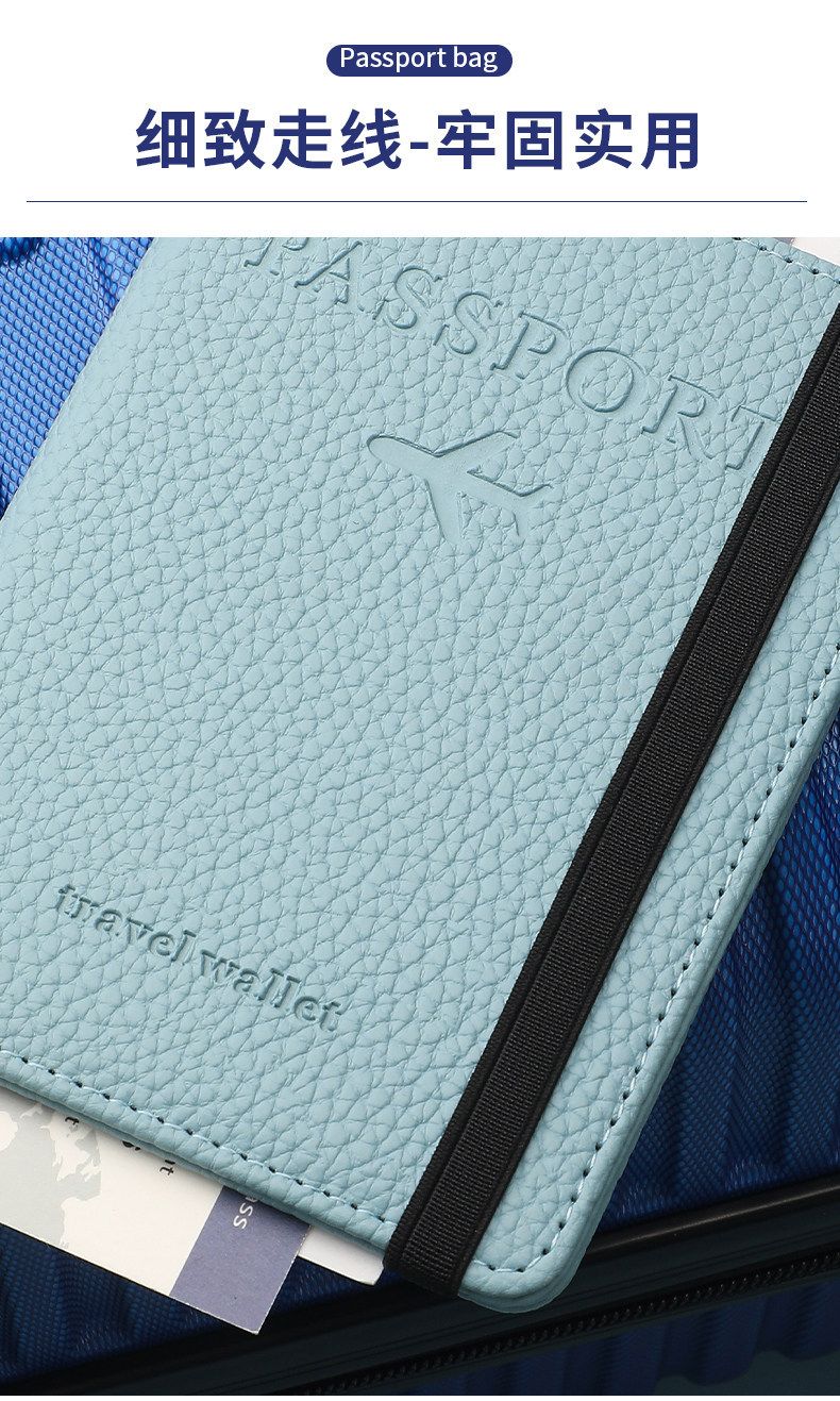 Reisepass-Geldbörse mit RFID-Schutz und Kartenfächern