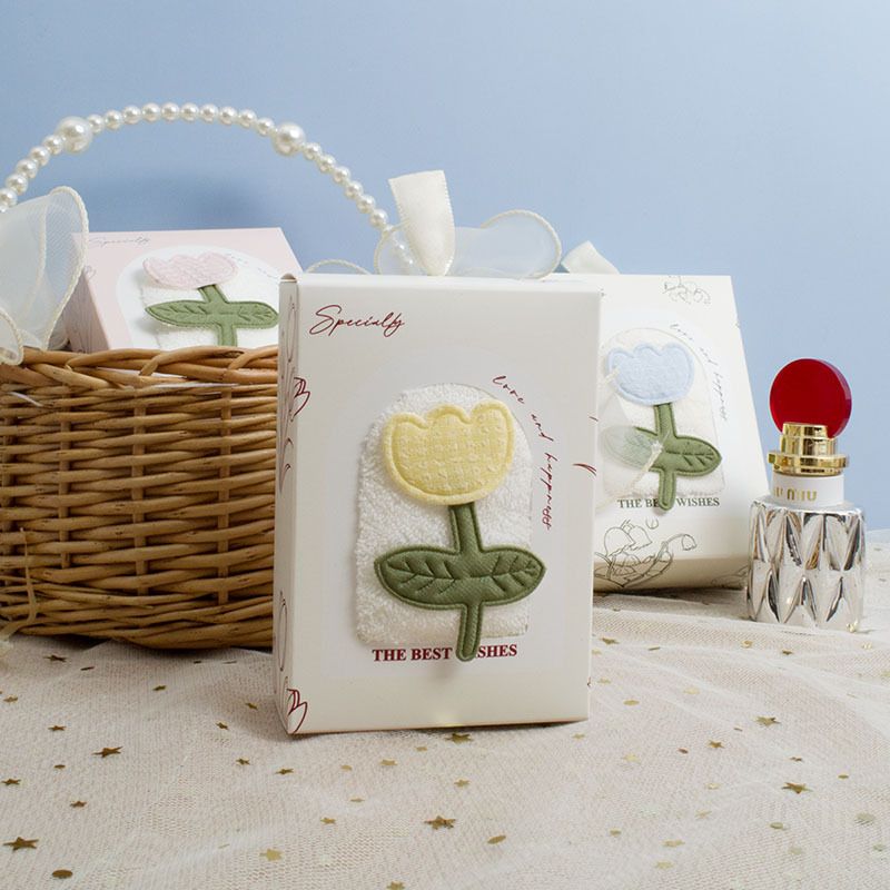 Tulpen-Handtuch-Geschenkset, 4-teilig