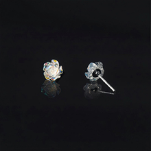 999 Silber-Ohrstecker mit Zirkonia, schlafgeeignet