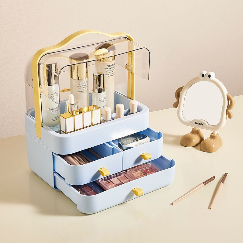 Tragbarer Kosmetik-Organizer mit Deckel