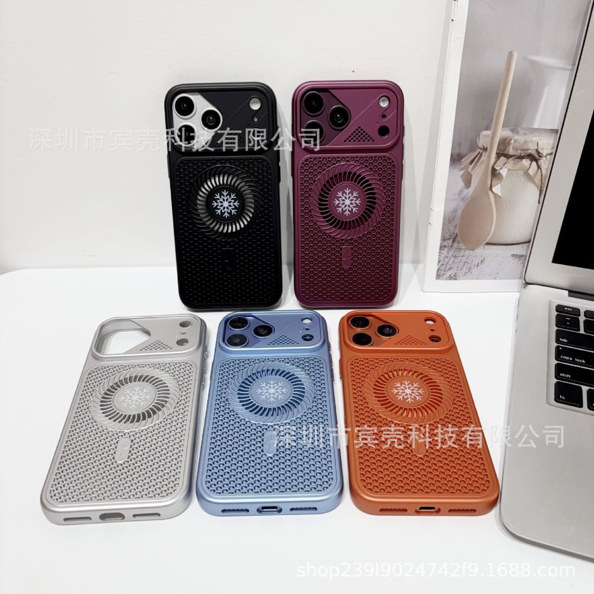 iPhone 17 Pro Max case, honeycomb cooling, mesh pattern, soft touch