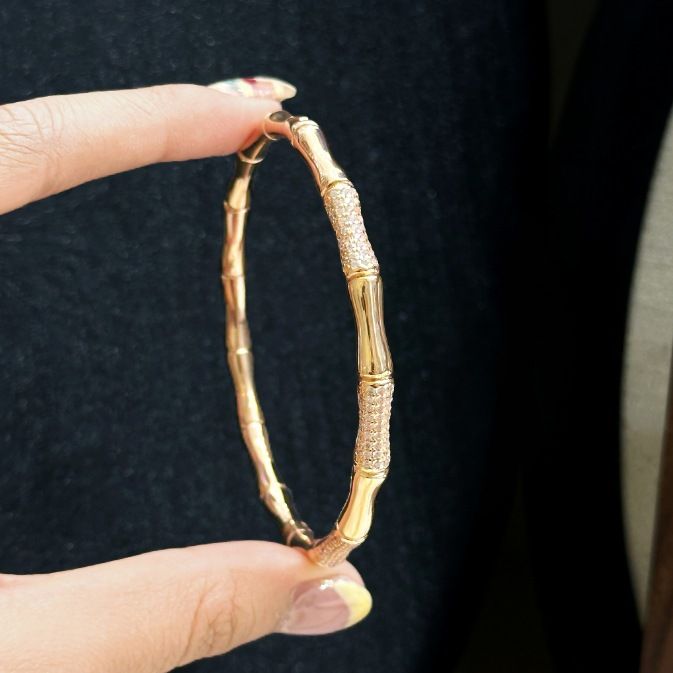 Bambu düğüm bilezik, taşlı, minimalist tasarım, kadın için