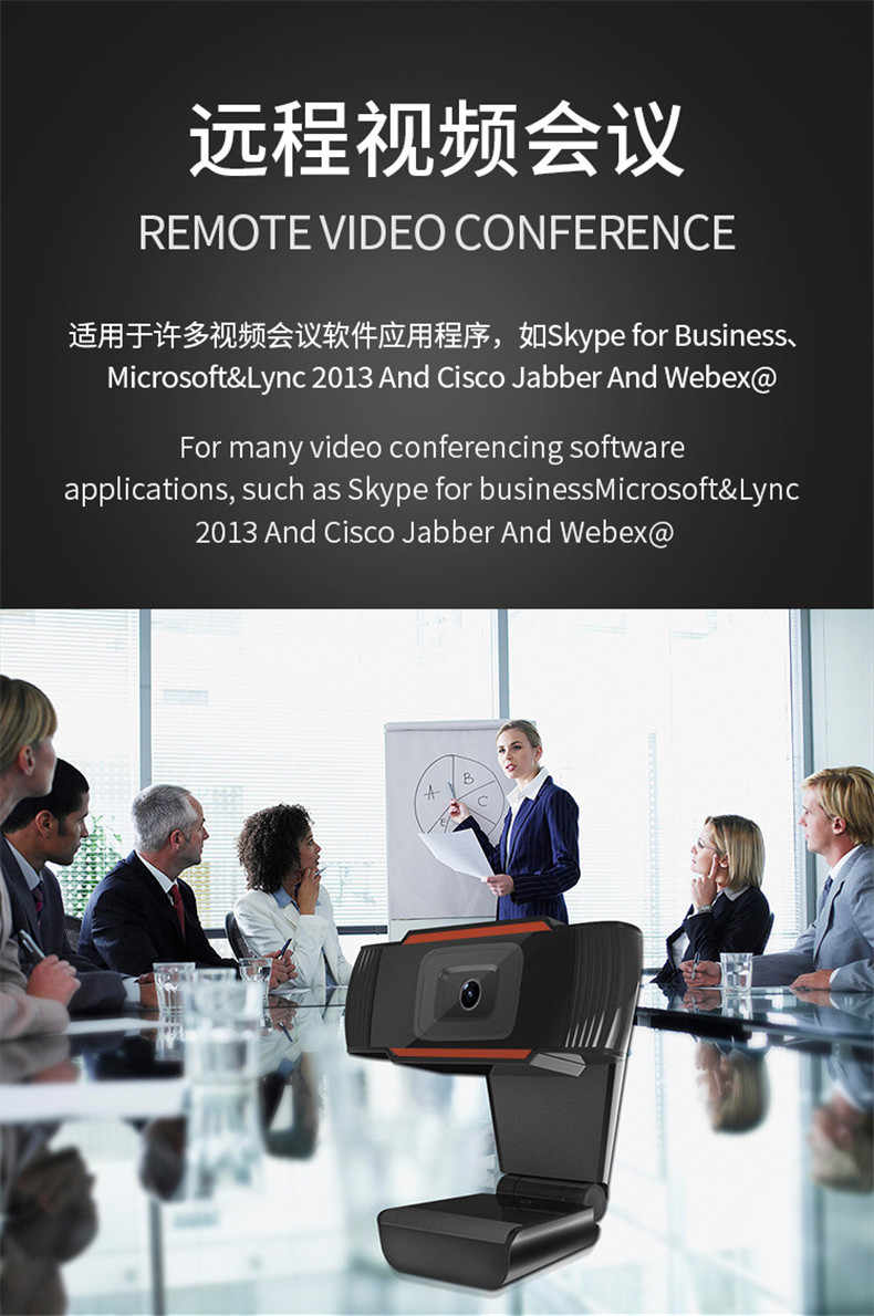 USB computer camera 1080P HD, network monitoring, webcam