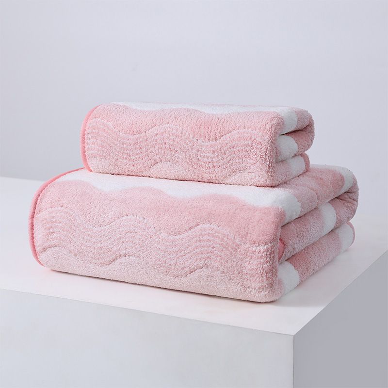 Coral fleece towel set, thick and quick-drying