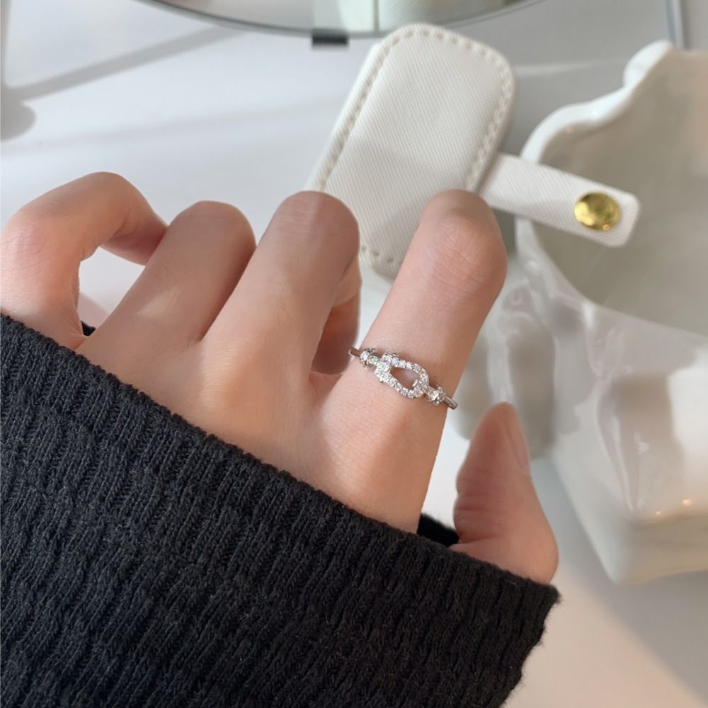 S925 gümüş zirkon yüzük kadın, antika stil