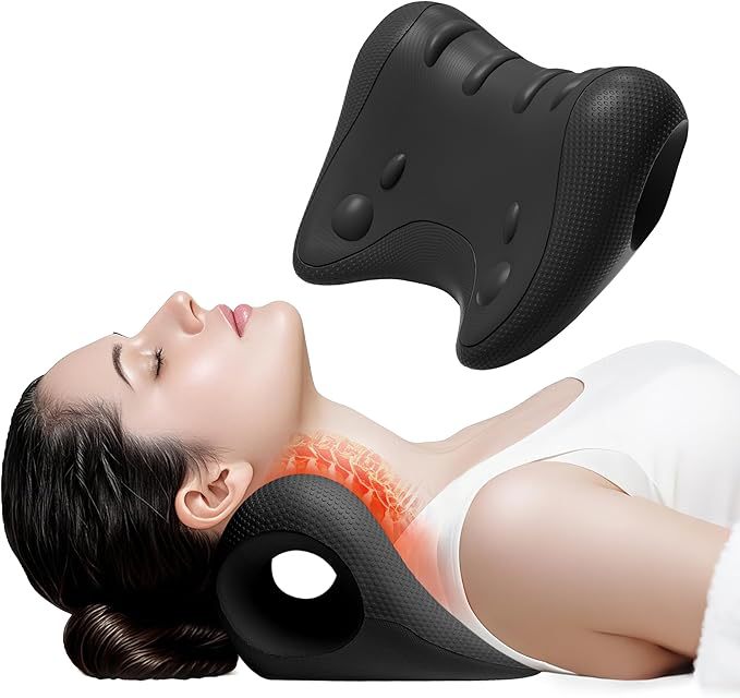 Acupressure cervical massage pillow, U-shaped with gravity massage
