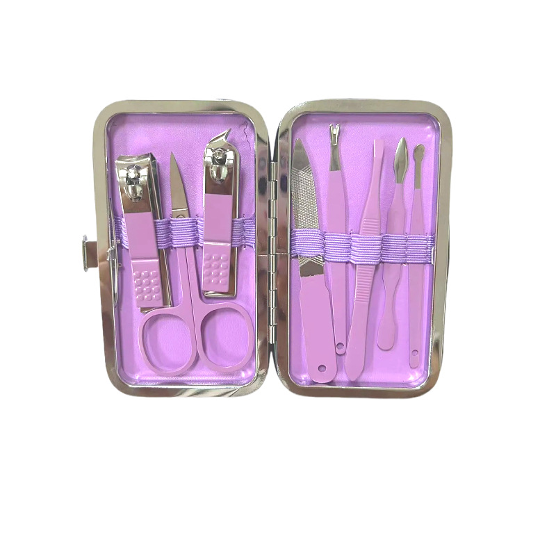 Nail care kit, 8-piece, multi-color, customizable