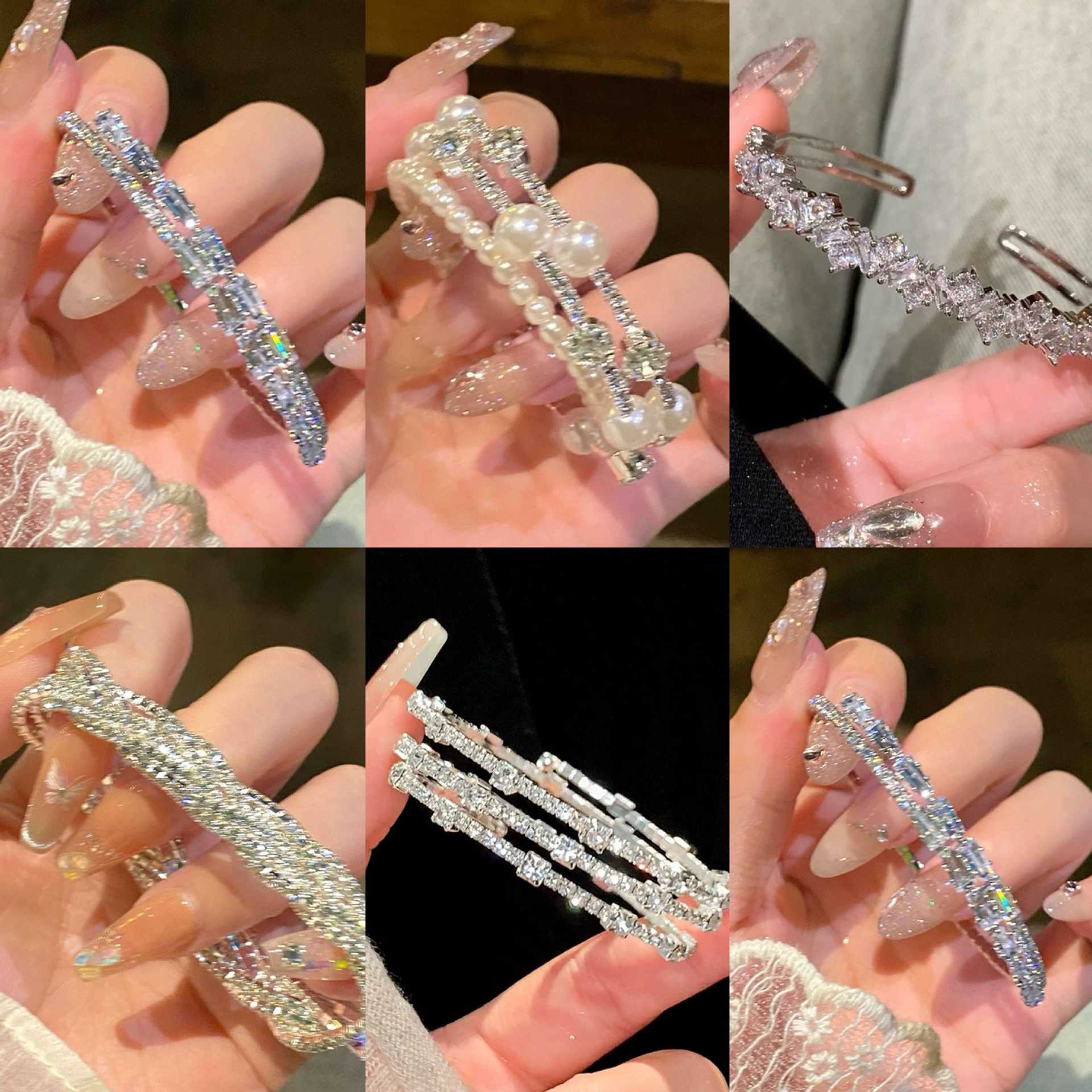 Mehrschichtiges elastisches Strass-Armband, Roségold