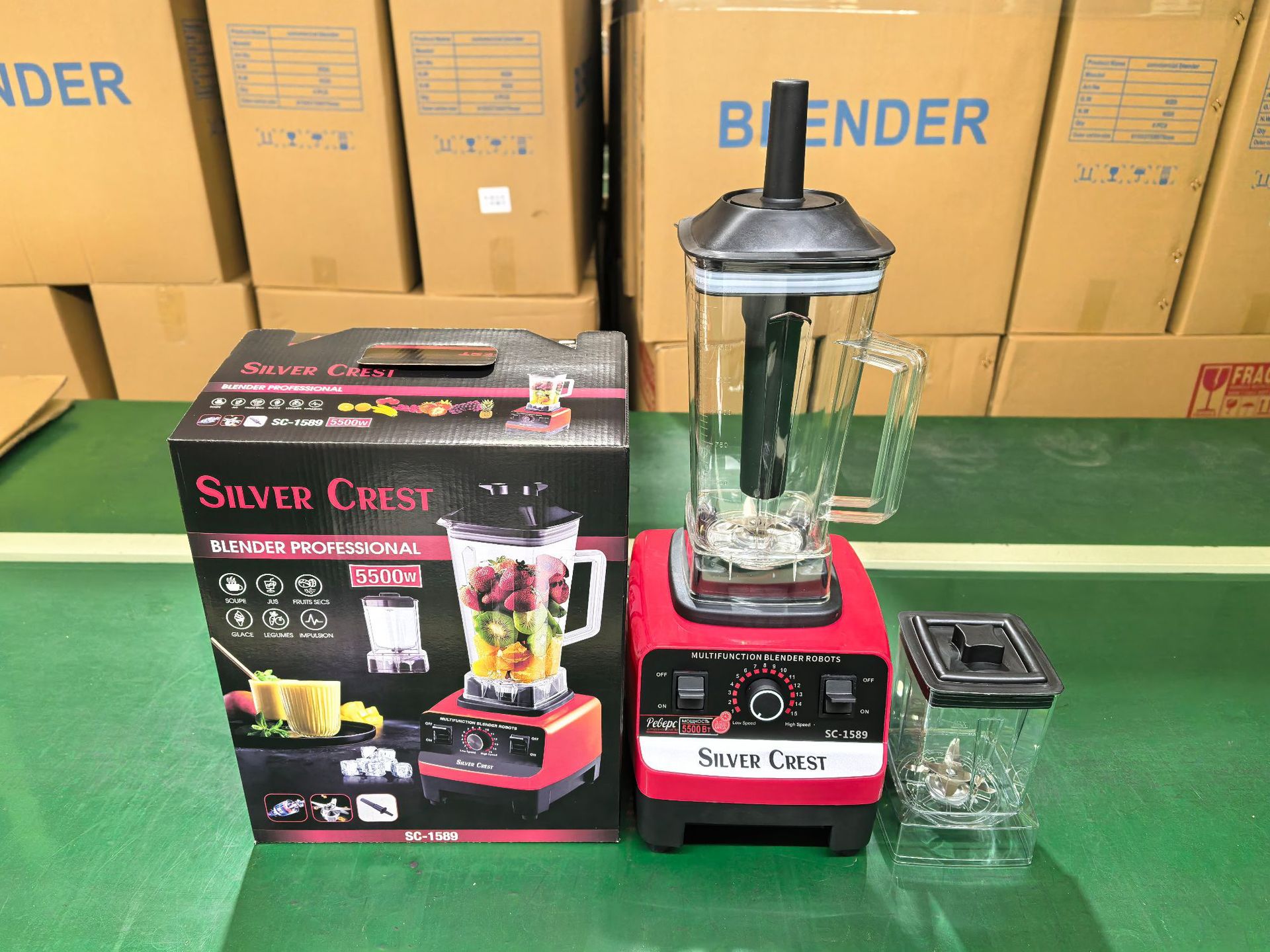 Blender SC-1589, 5500W, çift bardak, meyve suyu ve smoothie