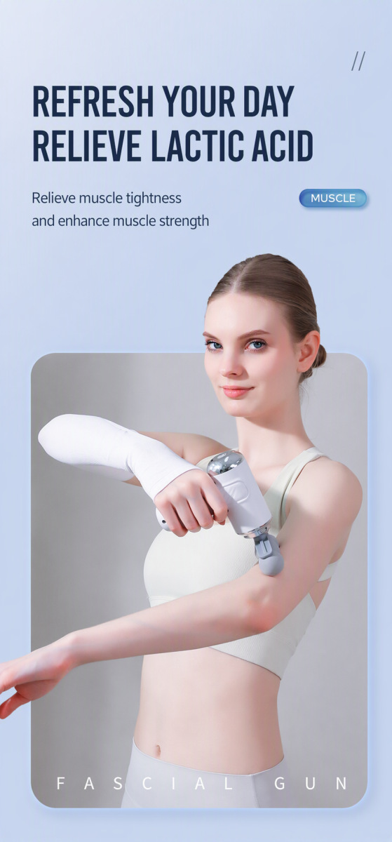 Mini fascia gun, 6-speed, portable massage device