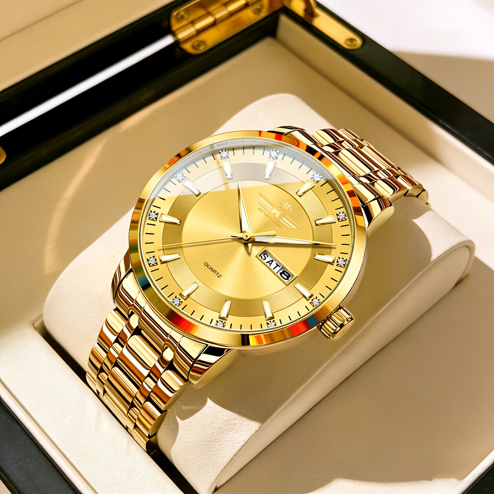 Men's Automatic Dual Calendar Watch Waterproof Luminous