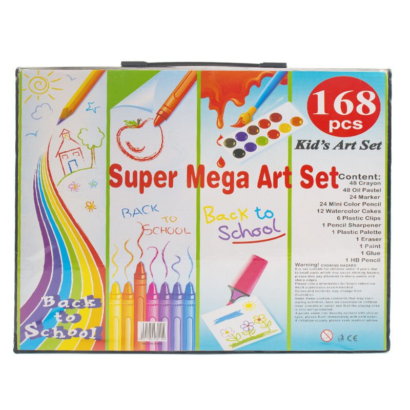 168-piece children's art set in gift box