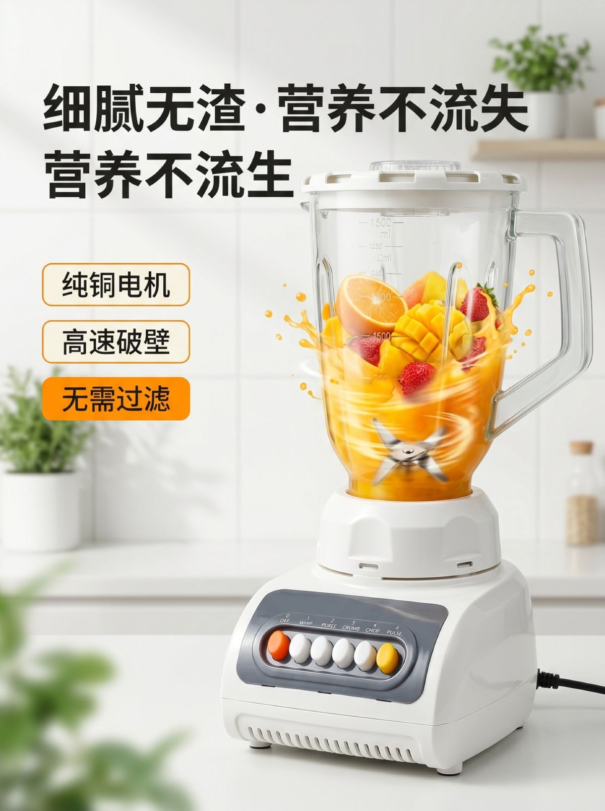 Mutfak robotu 2-in-1 blender öğütücü sıkacak