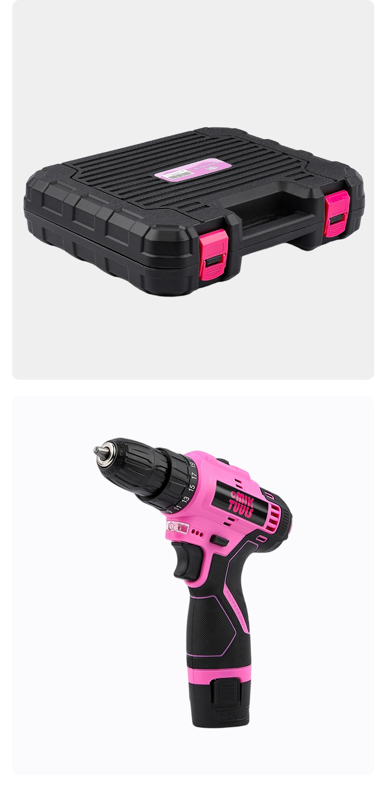 12V cordless drill, 152-piece screwdriver set, multi-purpose