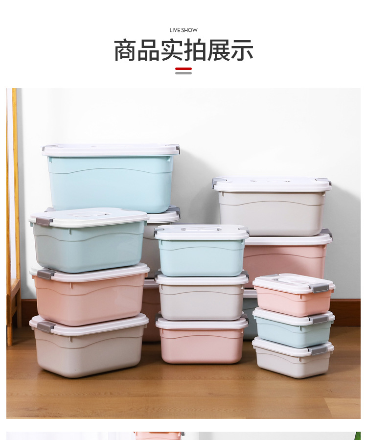 Plastic Storage Box with Lid Extra Large Portable