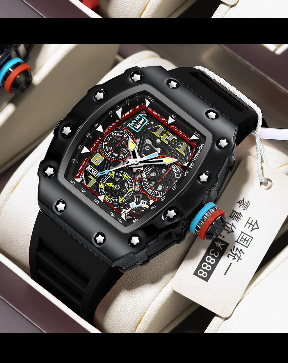 Mechanical men's watch with luminous calendar