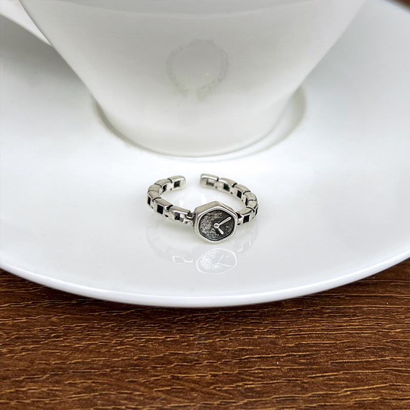 925er Silberring Damen, verstellbar offen