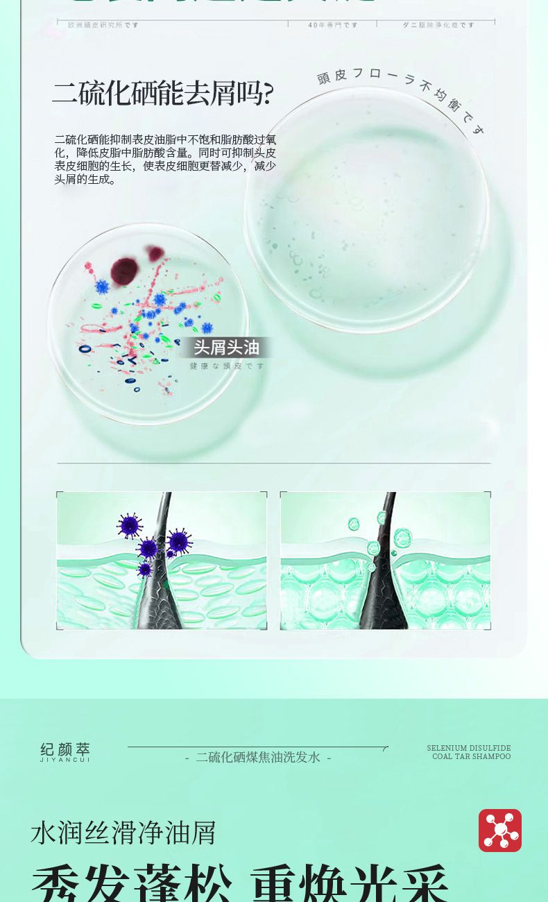 Jiyan Cui Selenium Disulfide Coal Tar Shampoo