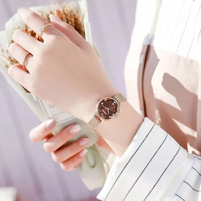 Women's quartz watch, minimalist design, Korean style