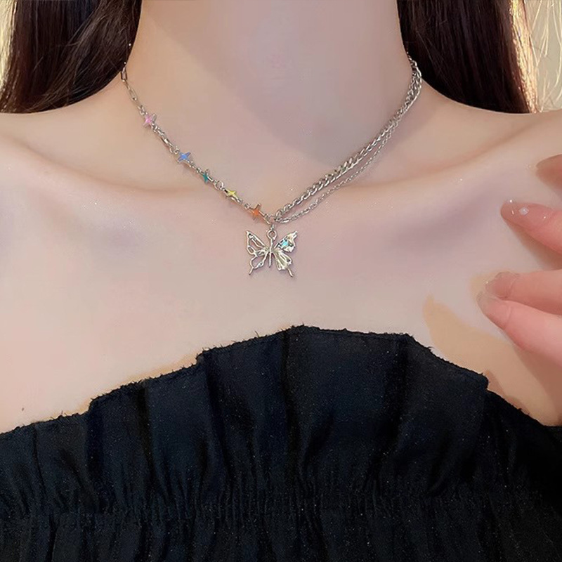 Strass-Quasten-Halskette, edles Design Schlüsselbein-Kette