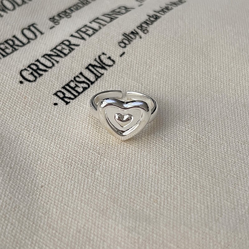 Damenring aus 925er Silber, unregelmäßiges Design