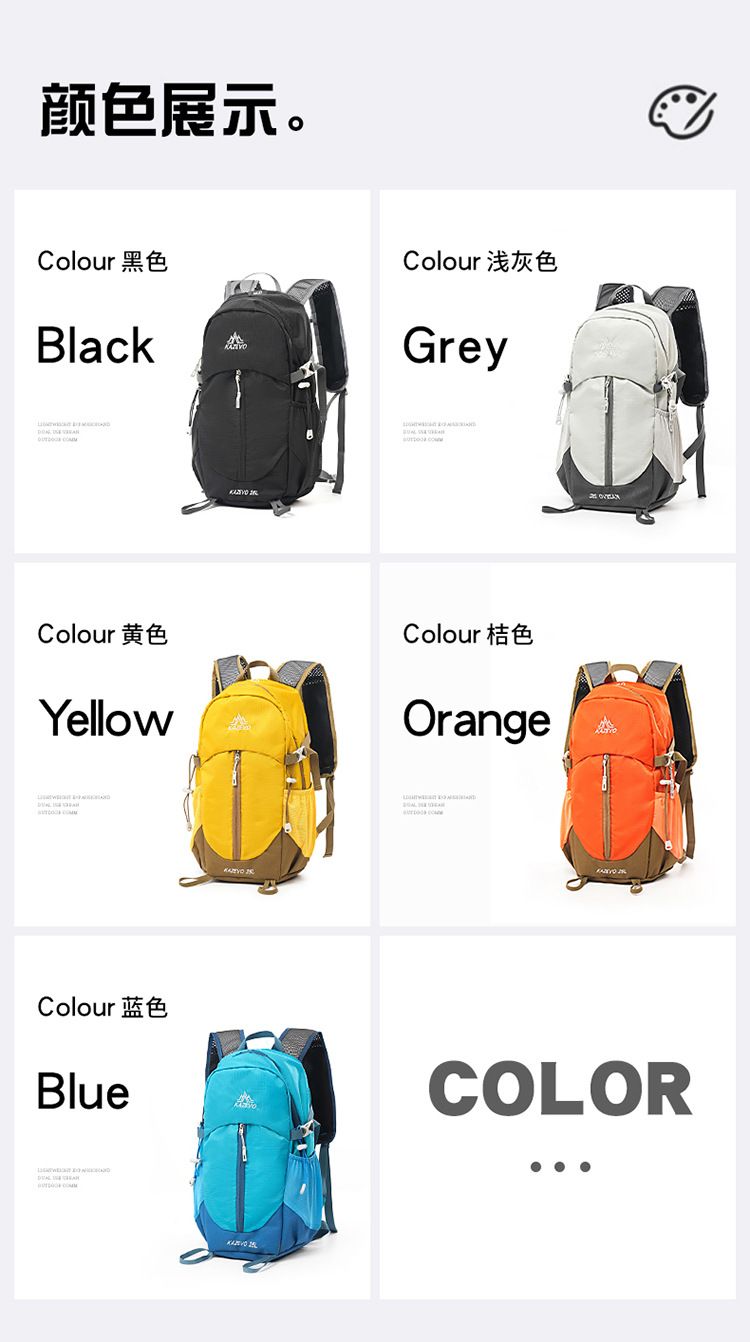 Hiking and trekking backpack, lightweight, multifunctional