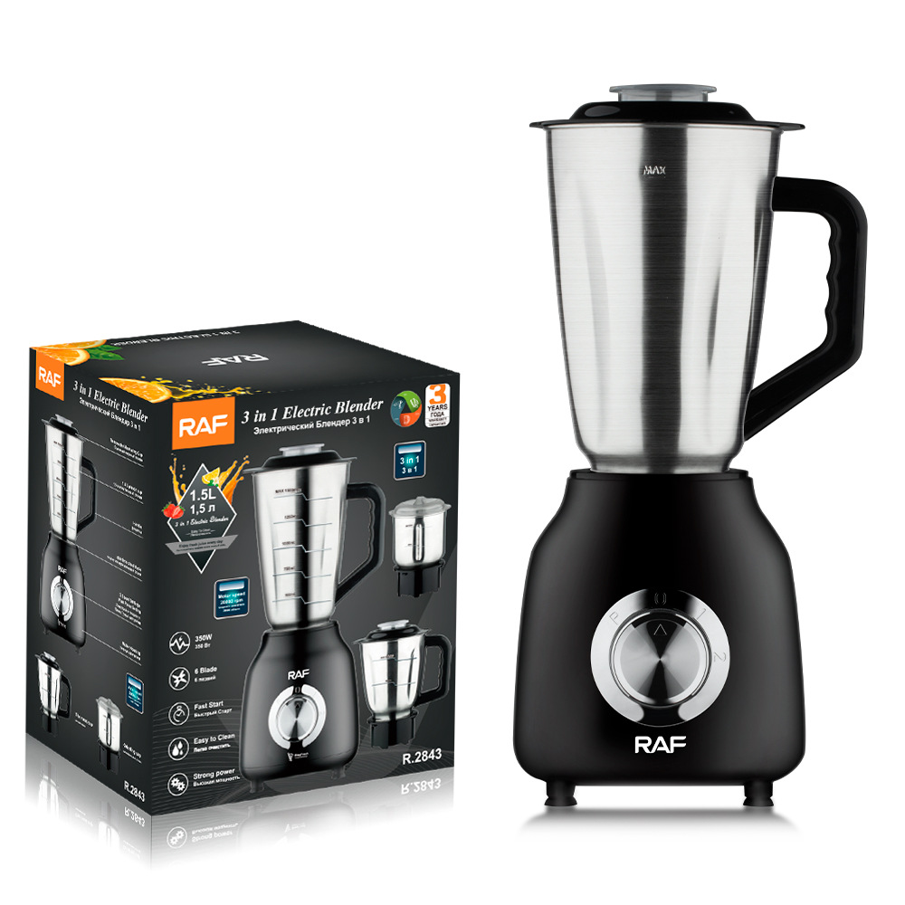 Multifunktionaler Küchenmixer, Edelstahl, Kochen und Entsaften