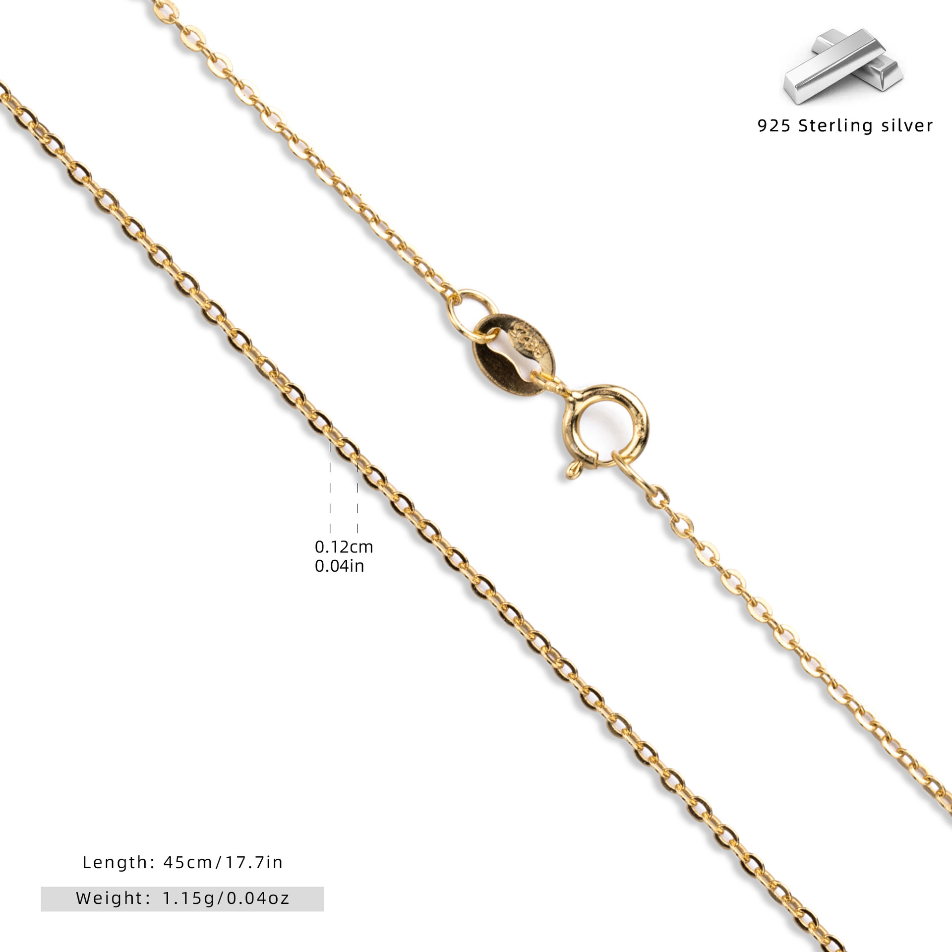 S925 sterling silver necklace, clavicle chain, DIY base