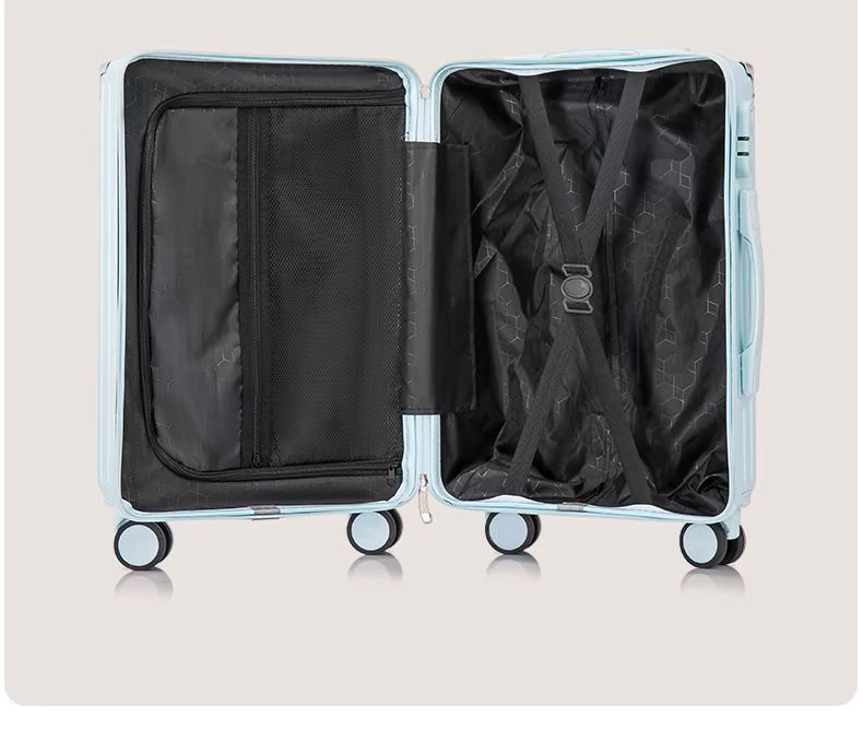 Women's suitcase, multifunctional, silent wheels, combination lock, rechargeable