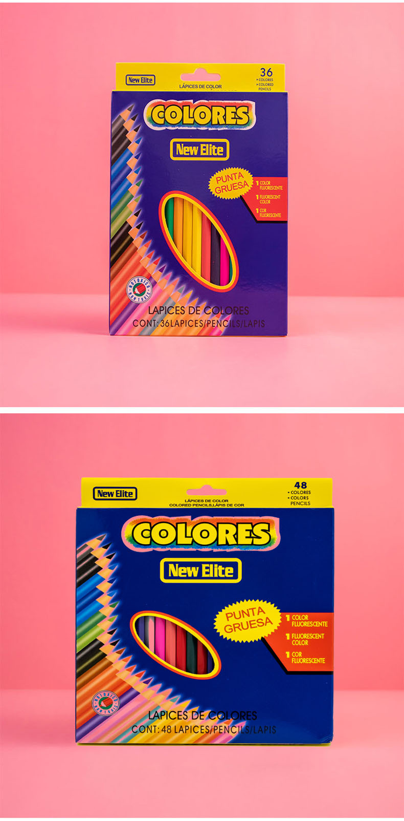 Buntstift-Set 12 Farben ölbasiert, für Kinder