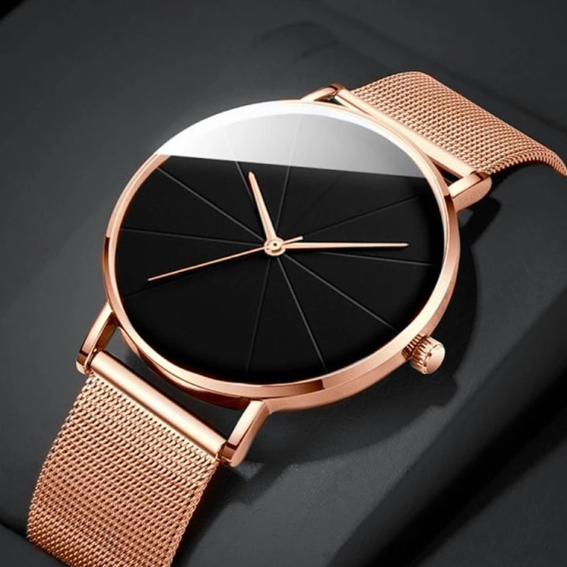 Herrenuhr automatisch, Mesh-Armband, Quarz
