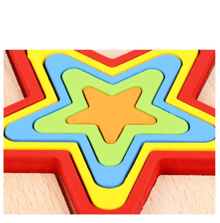 Ahşap geometri puzzle oyuncak, erken eğitim el tutuş panosu