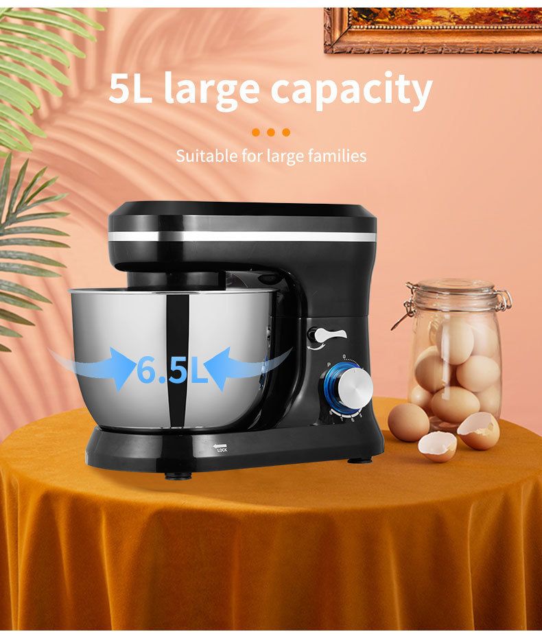 SOKANY跨境全自动揉面机5L大容量台式厨师机打蛋机打奶油和面机