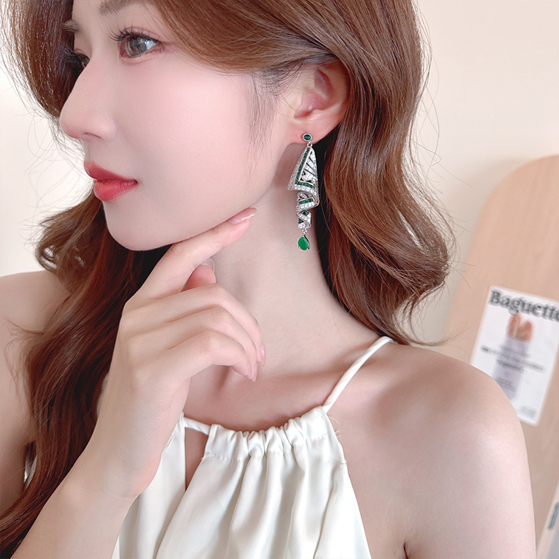 Vintage-Ohrringe geometrisch, 925er Silber, Ethnic-Stil