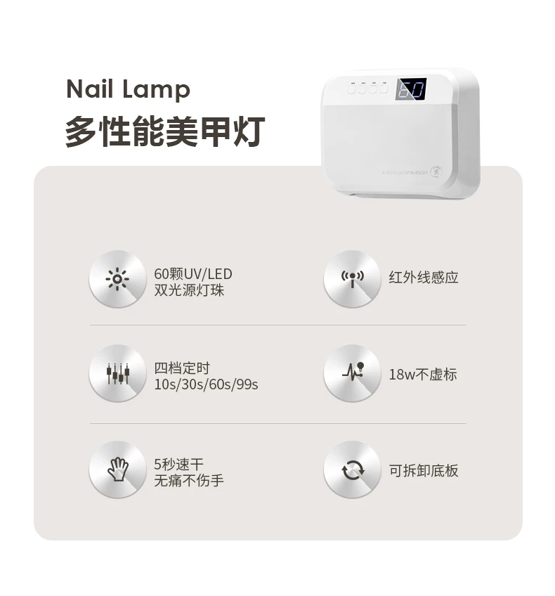 JING otomatik sensörlü tırnak lambası LED fototerapi