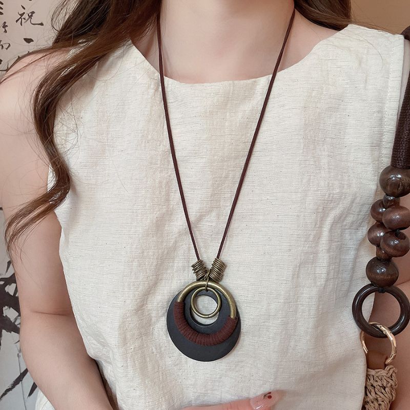 Bohem etnik stil kolye kadın
