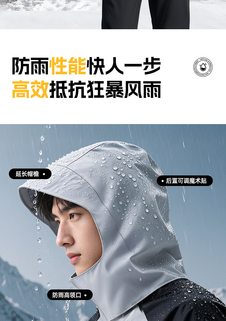 Beimei two-piece raincoat and pants set for cyclists PVC coated
