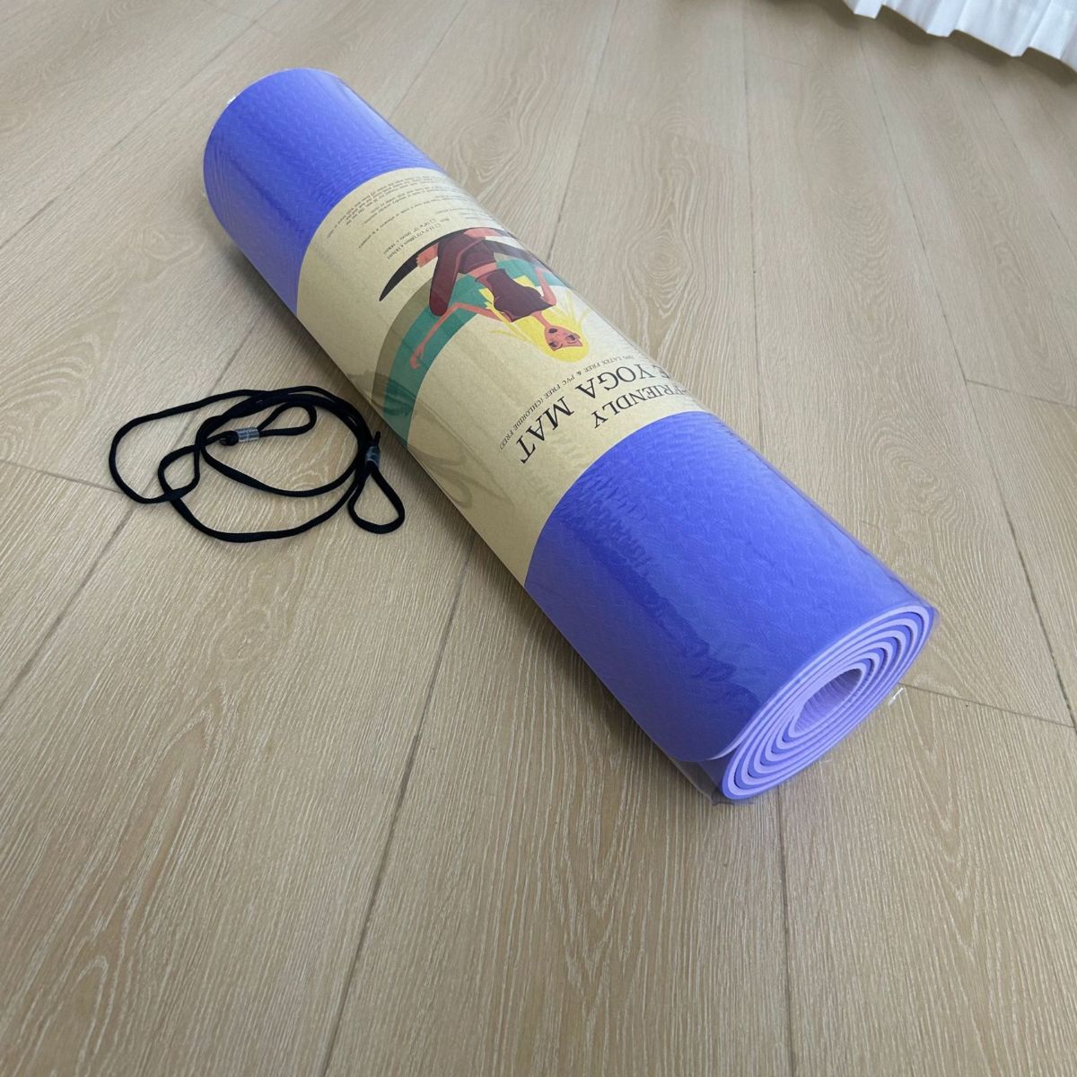 Çift renkli TPE yoga matı 6mm yüksek yoğunluk kaymaz