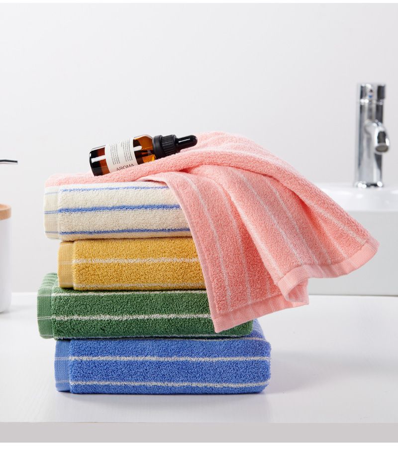 Cotton towel set three-piece bath Morandi colors