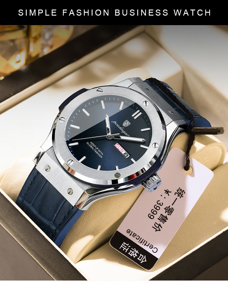 Schweizer Herrenarmbanduhr Quarz wasserdicht