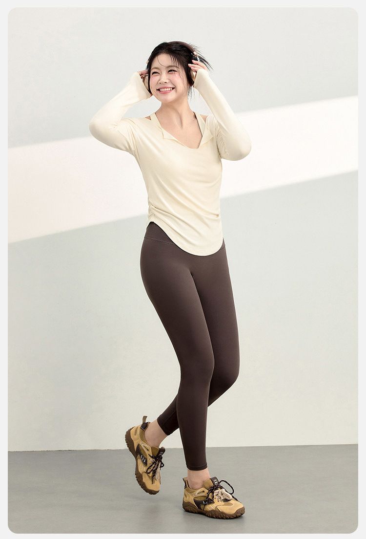 Große Größen Damen-Sportanzug Langarm Pilates