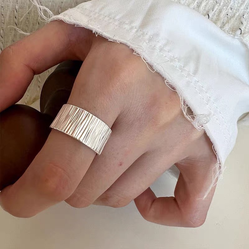S925 Sterling Silver Twisted Ring Women Vintage Adjustable